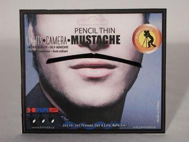 Pencil Thin Black Moustache