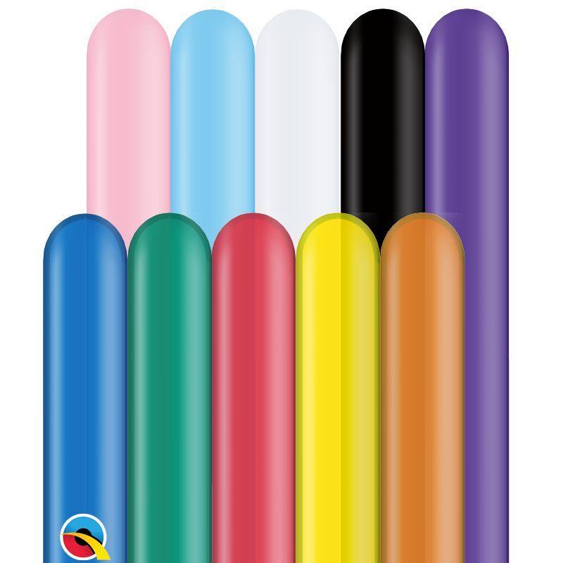 160Q Assorted Balloons 1 Dozen Flat