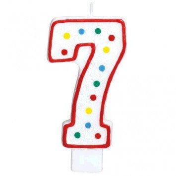 #7 Numeral Candle