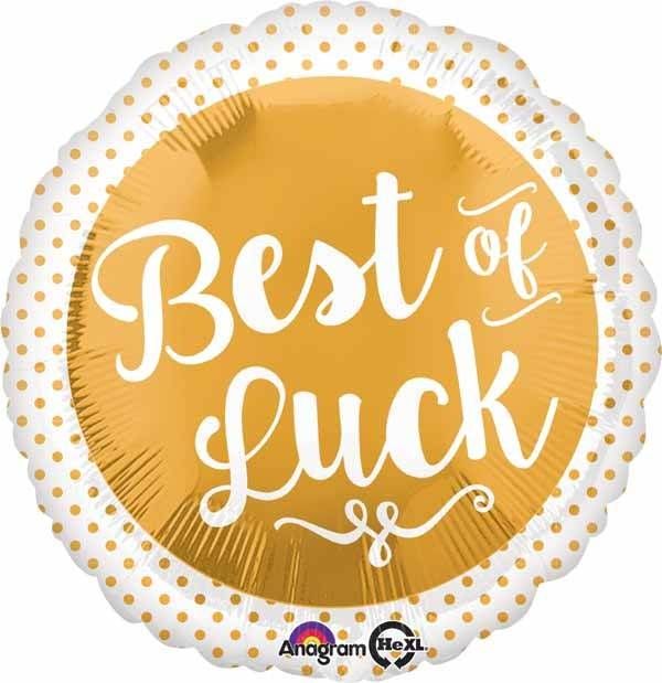 Best Of Luck Gold 18&quot; Mylar Balloon