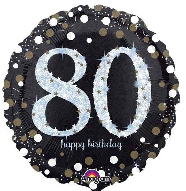 80 Sparkling Birthday 18&quot; Mylar Balloon