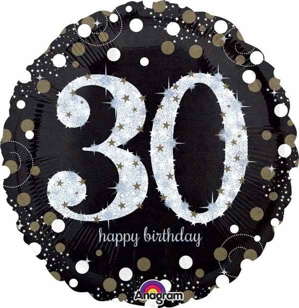 30 Sparkling Birthday 18&quot; Mylar Balloon