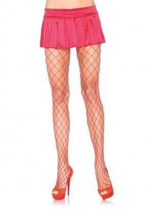 Red Diamond Net Pantyhose