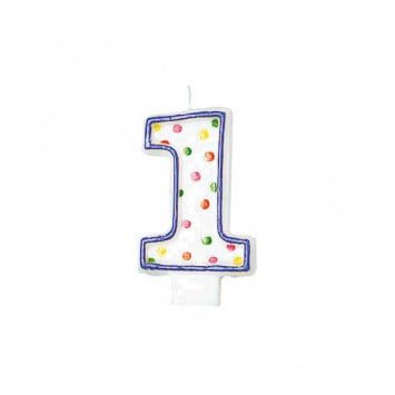#1 Polka Dots Flat Molded Candle