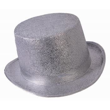 Glitter Mesh Top Hat-Silver