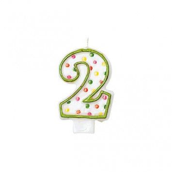 #2 Polka Dots Flat Molded Candle