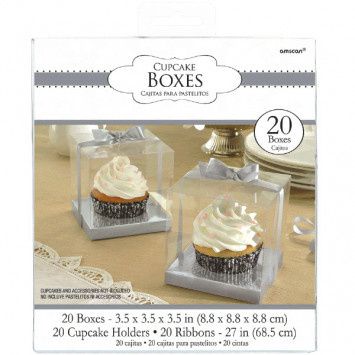 Cupcake Boxes Silver
