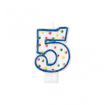 #5 Polka Dots Flat Molded Candle
