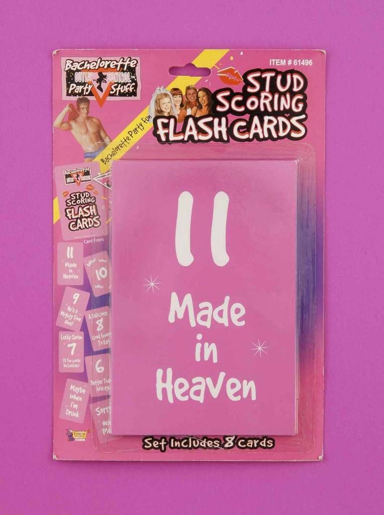 Bachelorette Stud Scoring Flash Cards (8)