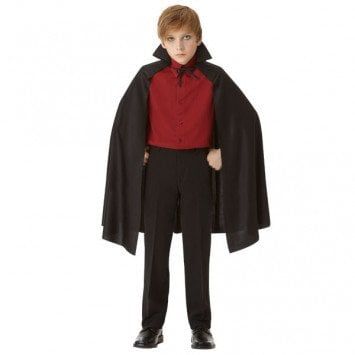 Black Cape With Collar (Child Size)