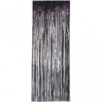 Black Metallic Door Curtain 3&#39; x 8&#39;