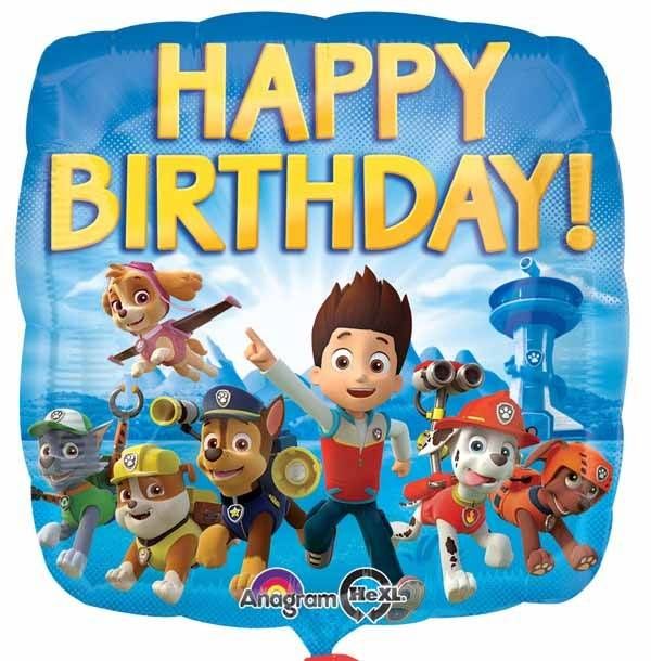 Paw Patrol Happy Birthday 18" Mylar Balloon