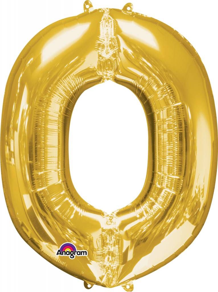 Gold Letter O Mylar 34&quot; Balloon
