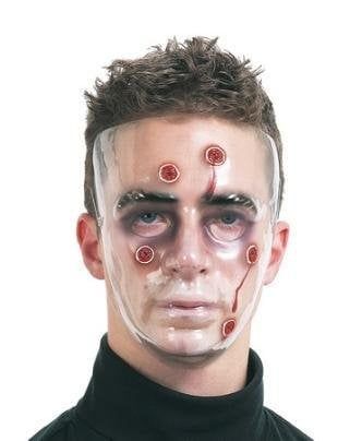 Clear Mask w/Bullet Wounds
