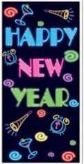 Happy New Year Decoration Door Cover