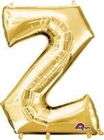 Gold Letter Z Mylar 34&quot; Balloon