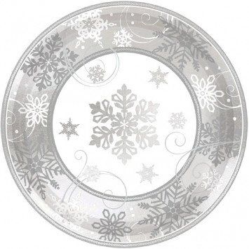 Sparkling Snowflake Dinner Plate