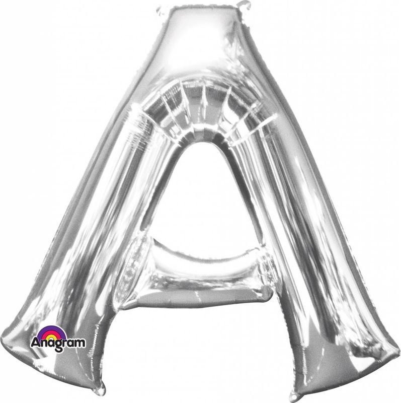 Silver Letter A Mylar 34&quot; Balloon