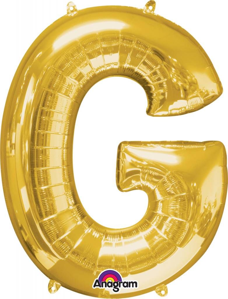 Gold Letter G Mylar 34&quot; Balloon