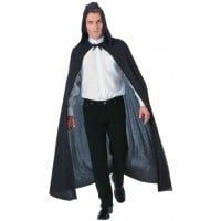 Black Full Length Cape With Hood