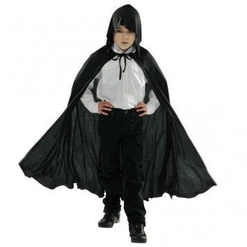 Black Hooded Cape (Child Size)