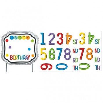 Rainbow Birthday Add-Any-Age Cake Topper