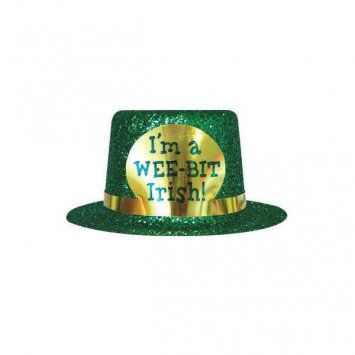 St Patricks Glitter Mini Top Hat