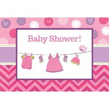 Shower with Love Girl Postcard Invitations