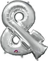 Silver &amp; Mylar 34&quot; Balloon