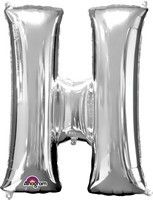 Silver Letter H Mylar 34&quot; Balloon