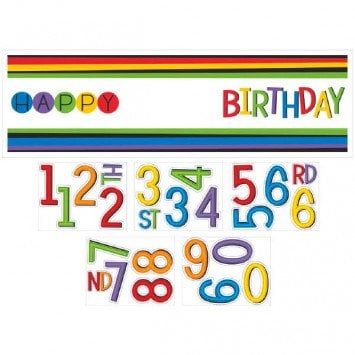 Rainbow Birthday Giant Banner Kit