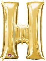 Gold Letter H Mylar 34&quot; Balloon