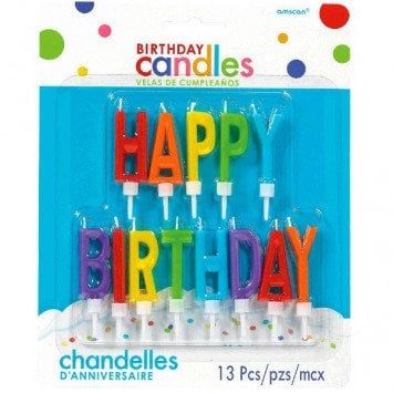 Happy Birthday Letter Candles Primary