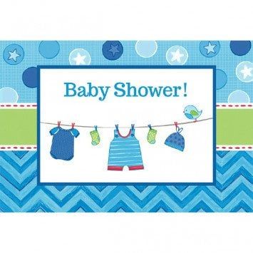 Shower with Love Boy Postcard Invitations