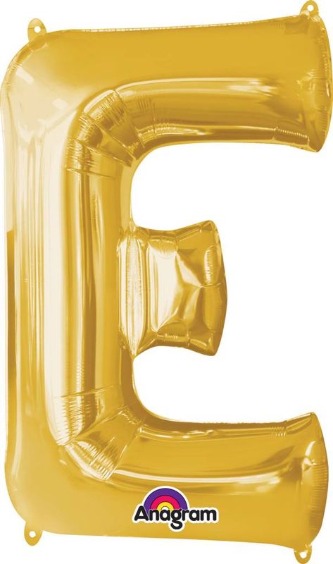 Gold Letter E Mylar 34&quot; Balloon