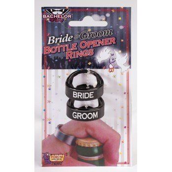 Bride &amp; Groom Bottle Opener Ring Set