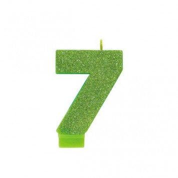 #7 Glitter Candle Kiwi