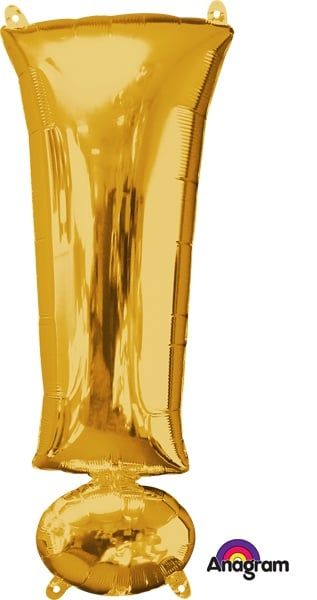 Gold Shape ! Mylar 34&quot; Balloon