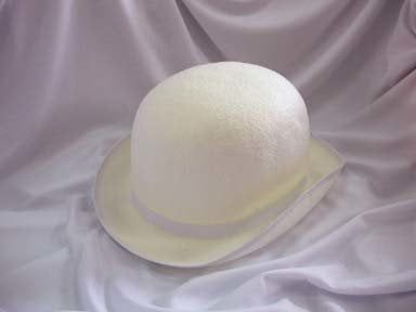White Felt Derby Hat