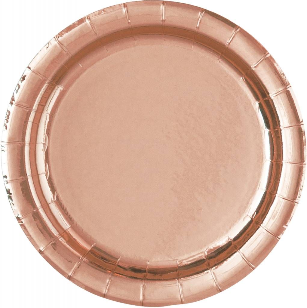Rose Gold 9&quot; Plates (8)