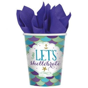 Mermaid Wishes Cups 9 oz. (8)