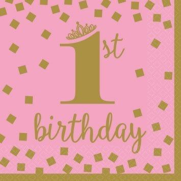 1st Birthday Girl Luncheon Napkins (16)