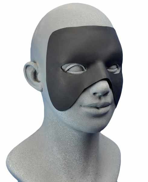 Customizable Hero Mask With Spirit Gum Black