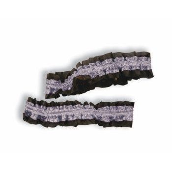Silver/Black Garters/Armband