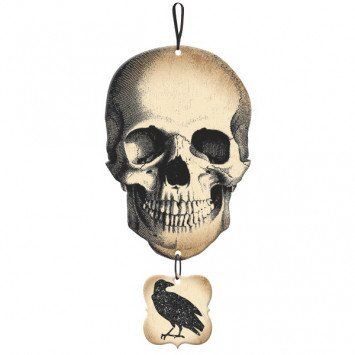 Boneyard Skull &amp; Crow Medium Sign