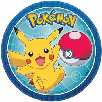 Pokemon™ Round Plates 7" (8)