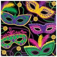 Mardi Gras Masks Luncheon Napkins (16)