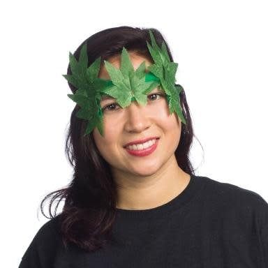 Woodland Fairy Leaf Eye Mask Green
