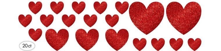 Glitter Heart Cutouts (20)