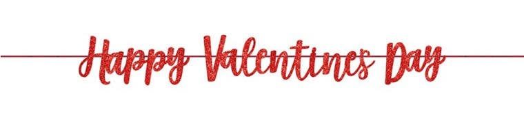 Glitter Valentine&#39;s Day Letter Banner